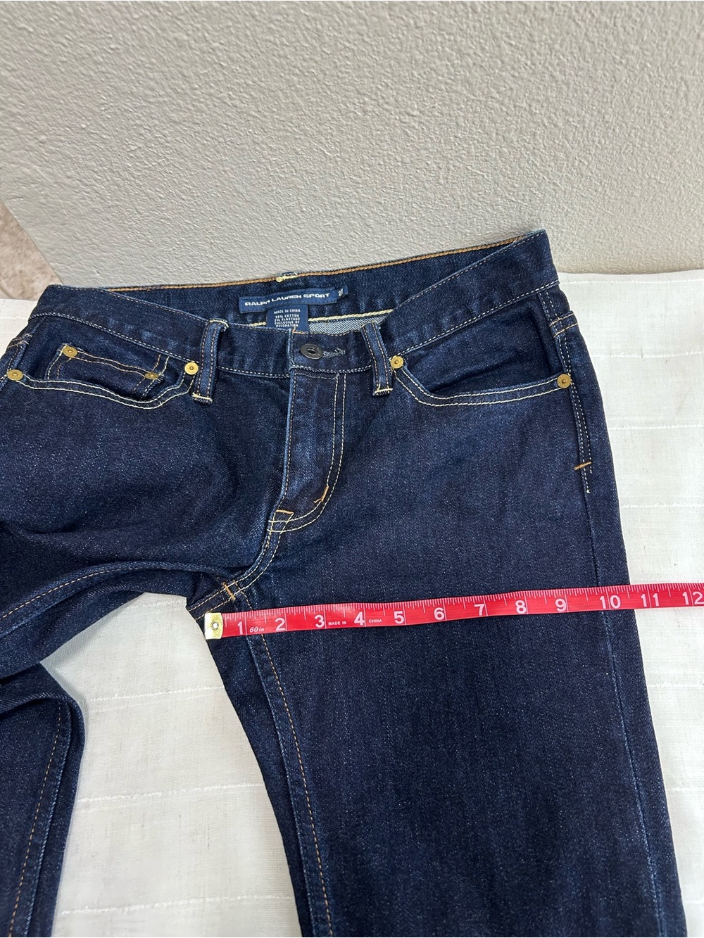 Ralph Lauren Sport Thompson 650 Cotton Blend‎ Dark Blue Mid Rise Skinny Jeans 27 - Picture 13 of 16